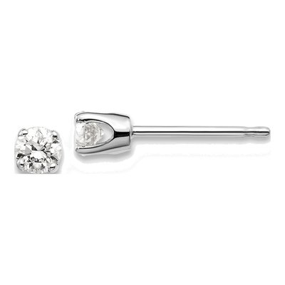 14K White Gold 1/4 ct tw 3.2mm Round Diamond Stud Earrings