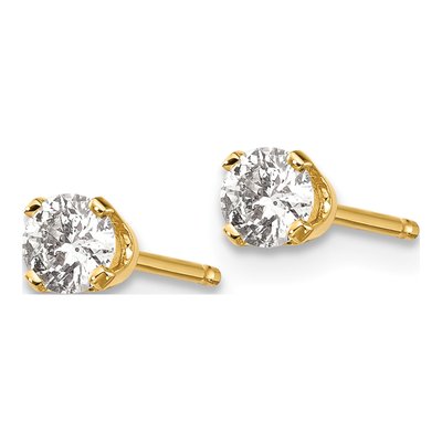 14K Yellow Gold 0.30 ct tw 3.4mm Round Diamond Stud Earrings – view 2