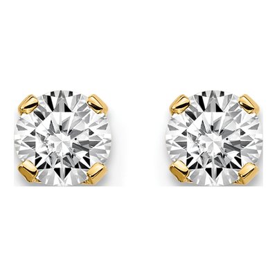 14K Yellow Gold 0.30 ct tw 3.4mm Round Diamond Stud Earrings – view 3