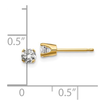 14K Yellow Gold 0.30 ct tw 3.4mm Round Diamond Stud Earrings – view 4