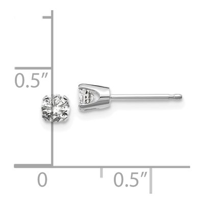 14K White Gold 0.30 ct tw 3.4mm Round Diamond Stud Earrings – view 4