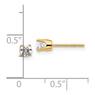 14K Yellow Gold 0.40 ct tw 3.8mm Round Diamond Stud Earrings – view 4