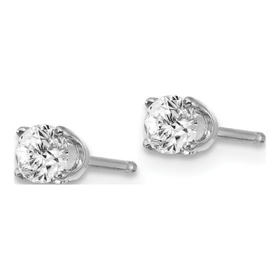 14K White Gold 0.40 ct tw 3.8mm Round Diamond Stud Earrings – view 3