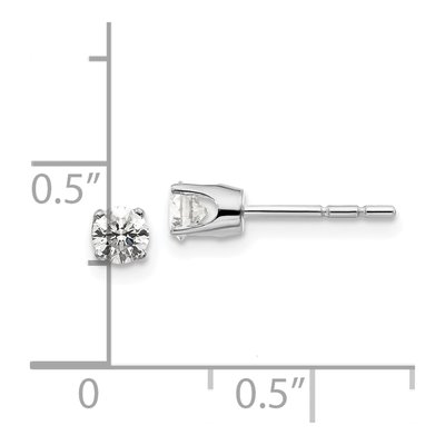 14K White Gold 0.40 ct tw 3.8mm Round Diamond Stud Earrings – view 5