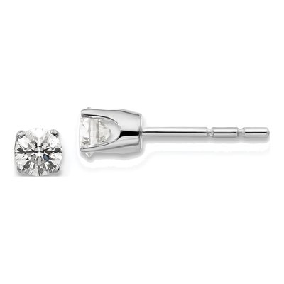 14K White Gold 0.40 ct tw 3.8mm Round Diamond Stud Earrings