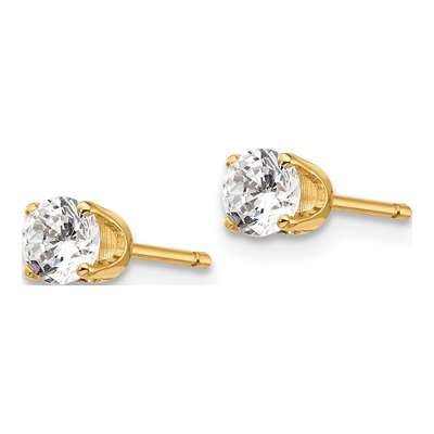 14K Yellow Gold 1/2 ct tw 4.1mm Round Diamond 54ctw Stud Earrings – view 2