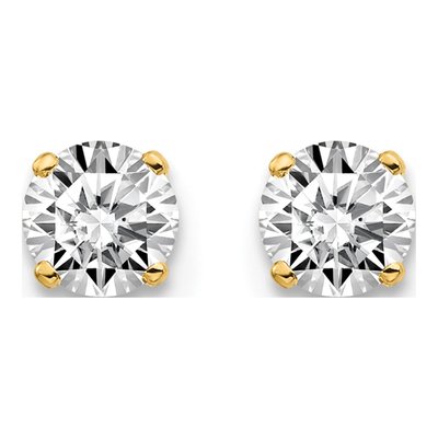 14K Yellow Gold 1/2 ct tw 4.1mm Round Diamond 54ctw Stud Earrings – view 3