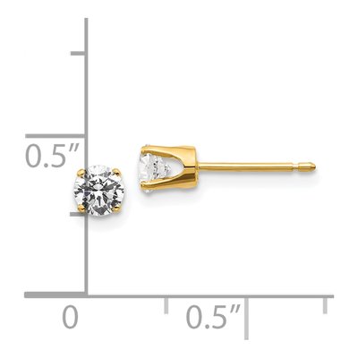 14K Yellow Gold 1/2 ct tw 4.1mm Round Diamond 54ctw Stud Earrings – view 4