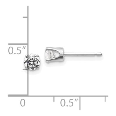 14K White Gold 1/2 ct tw 4.1mm Round Diamond Stud Earrings – view 5