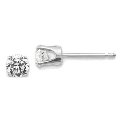 14K White Gold 1/2 ct tw 4.1mm Round Diamond Stud Earrings