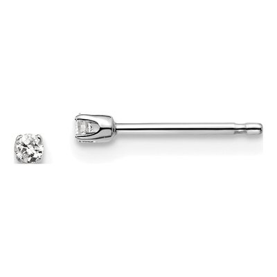 14K White Gold 1/20 ct tw 1.7mm Round Diamond Stud Earrings