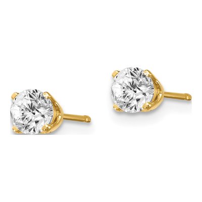 14K Yellow Gold 0.60 ct tw 4.3mm Round Diamond Natural Stud Earrings – view 2