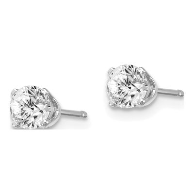 14K White Gold 0.60 ct tw 4.3mm Round Diamond Stud Earrings – view 2