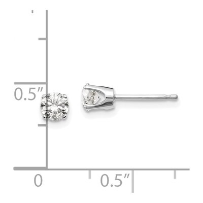 14K White Gold 0.60 ct tw 4.3mm Round Diamond Stud Earrings – view 4