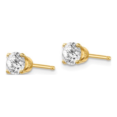 14K Yellow Gold 0.70 ct tw 4.4mm Round Diamond Stud Earrings – view 2