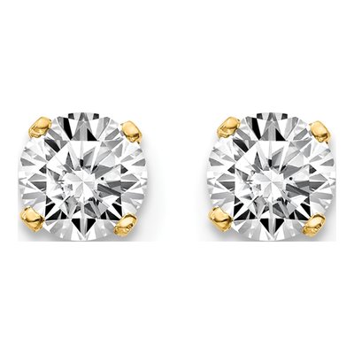 14K Yellow Gold 0.70 ct tw 4.4mm Round Diamond Stud Earrings – view 3