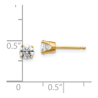 14K Yellow Gold 0.70 ct tw 4.4mm Round Diamond Stud Earrings – view 4