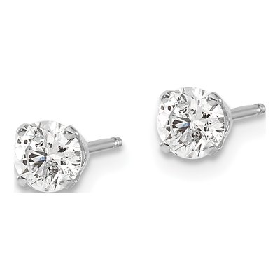 14K White Gold 0.70 ct tw 4.4mm Round Diamond Stud Earrings – view 2