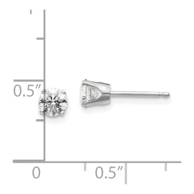 14K White Gold 0.70 ct tw 4.4mm Round Diamond Stud Earrings – view 4