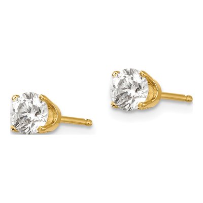 14K Yellow Gold 3/4 ct tw 4.5mm Round Diamond Stud Earrings – view 2