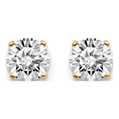14K Yellow Gold 3/4 ct tw 4.5mm Round Diamond Stud Earrings – view 3