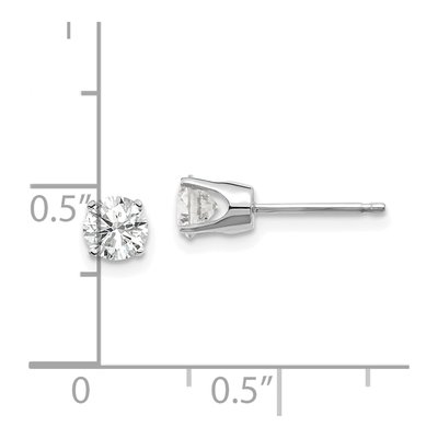 14K White Gold 3/4 ct tw 4.5mm Round Diamond Stud Earrings – view 4