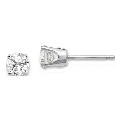 14K White Gold 3/4 ct tw 4.5mm Round Diamond Stud Earrings