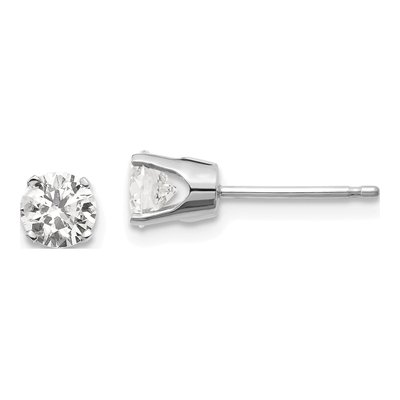 14K White Gold 0.85 ct tw 4.6mm Round Diamond Stud Earrings