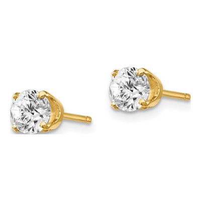 14K Yellow Gold 0.95 ct tw 4.8mm Round Diamond Stud Earrings – view 3