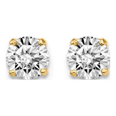 14K Yellow Gold 0.95 ct tw 4.8mm Round Diamond Stud Earrings – view 4
