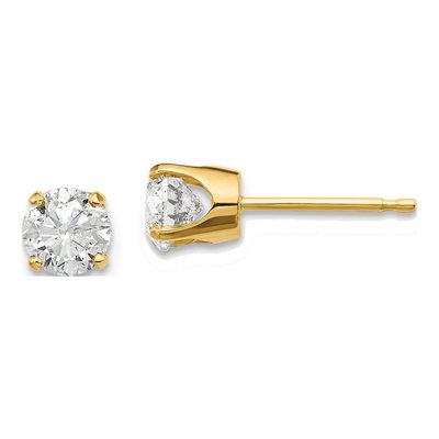 14K Yellow Gold 0.95 ct tw 4.8mm Round Diamond Stud Earrings