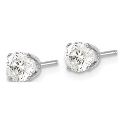 14K White Gold 0.95 ct tw 4.8mm Round Diamond Stud Earrings – view 3