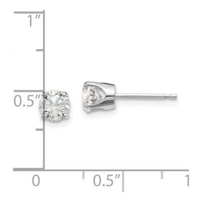14K White Gold 0.95 ct tw 4.8mm Round Diamond Stud Earrings – view 5