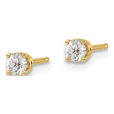 14K Yellow Gold 1/5 ct tw 3mm Round Diamond Stud Earrings – view 2