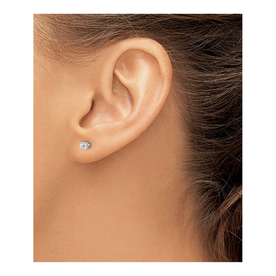 14K White Gold 1/5 ct tw 3mm Round Diamond Stud Earrings – view 3