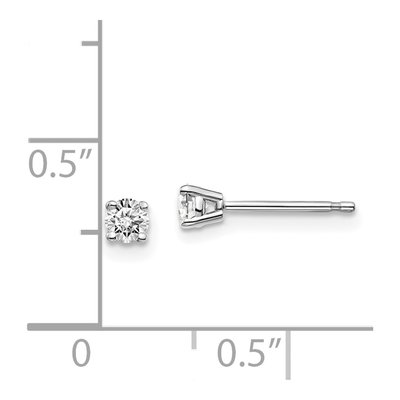 14K White Gold 1/5 ct tw 3mm Round Diamond Stud Earrings – view 4