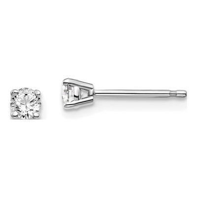 14K White Gold 1/5 ct tw 3mm Round Diamond Stud Earrings