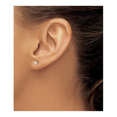 14K Yellow Gold 1/4 ct tw 3.2mm Round Diamond Stud Earrings – view 3