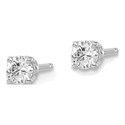 14K White Gold 1/4 ct tw 3.2mm Round Diamond Stud Earrings – view 3