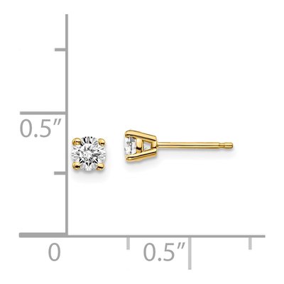 14K Yellow Gold 0.30 ct tw 3.4mm Round Diamond Stud Earrings – view 4