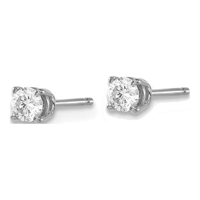 14K White Gold 0.30 ct tw 3.4mm Round Diamond Stud Earrings – view 2