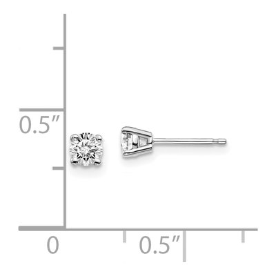 14K White Gold 0.30 ct tw 3.4mm Round Diamond Stud Earrings – view 4