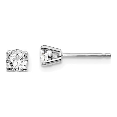 14K White Gold 0.30 ct tw 3.4mm Round Diamond Stud Earrings