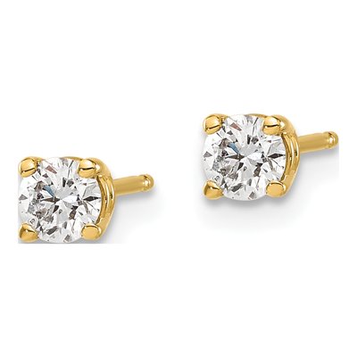14K Yellow Gold 0.40 ct tw 3.8mm Round Diamond Stud Earrings – view 3