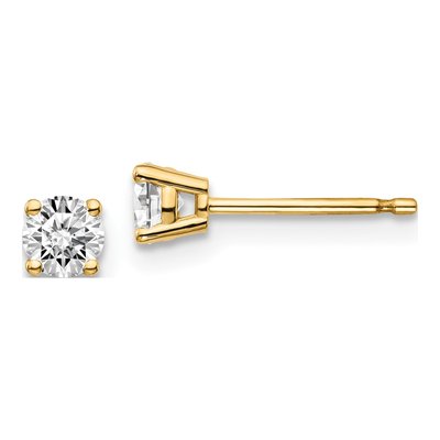 14K Yellow Gold 0.40 ct tw 3.8mm Round Diamond Stud Earrings