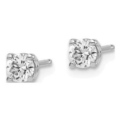 14K White Gold 0.40 ct tw 3.8mm Round Diamond Stud Earrings – view 2