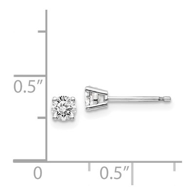 14K White Gold 0.40 ct tw 3.8mm Round Diamond Stud Earrings – view 4