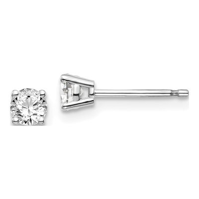 14K White Gold 0.40 ct tw 3.8mm Round Diamond Stud Earrings