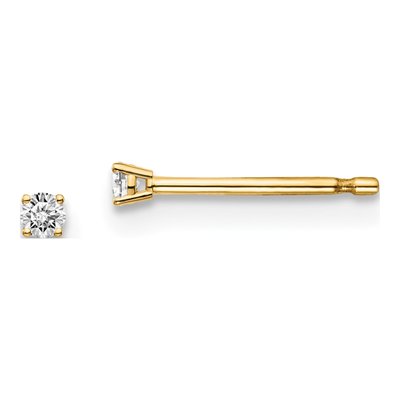 14K Yellow Gold 1/20 ct tw 1.7mm Round Diamond Stud Earrings