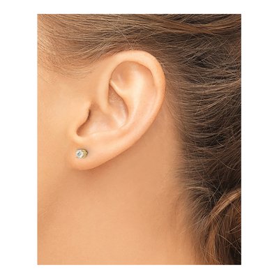 14K Yellow Gold 1/2 ct tw 4.1mm Round Diamond Stud Earrings – view 4